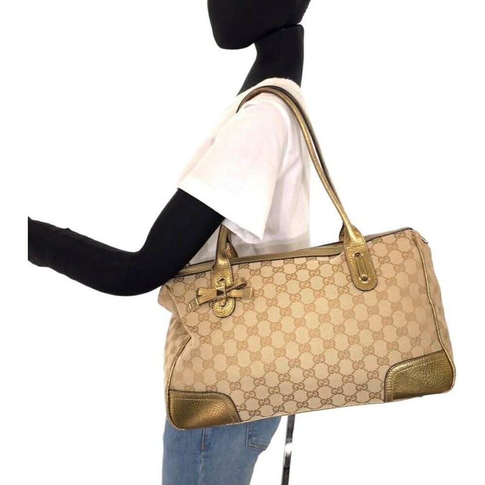 Gucci Princy GG Canvas Leather Tote Bag - Picture 8 of 10